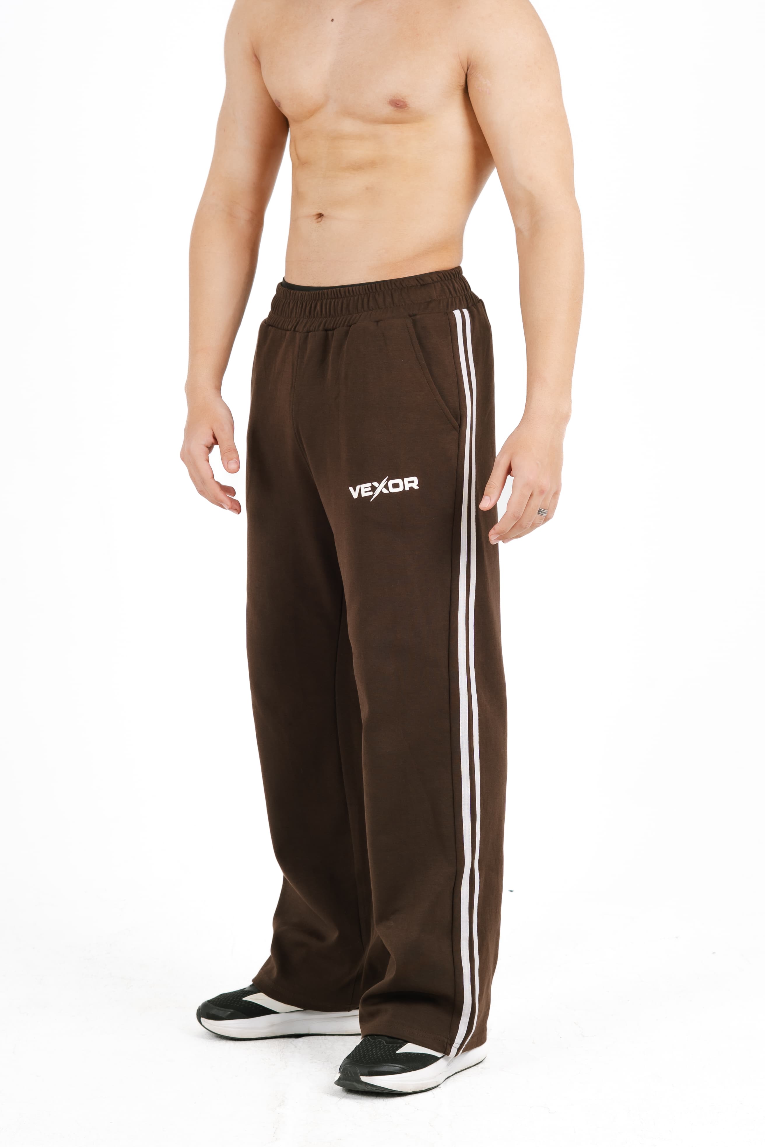 Brown Wide Leg SweatPants